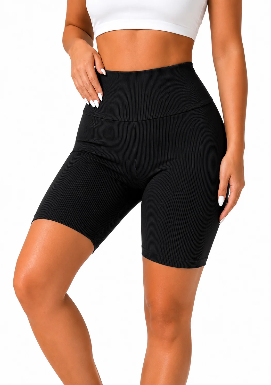 Velvetky ACTIVE - bambusové vroubkované kraťásky - černá, velikosti od S do XL